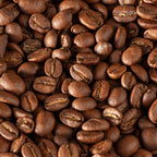 Roasted coffee beans, close up