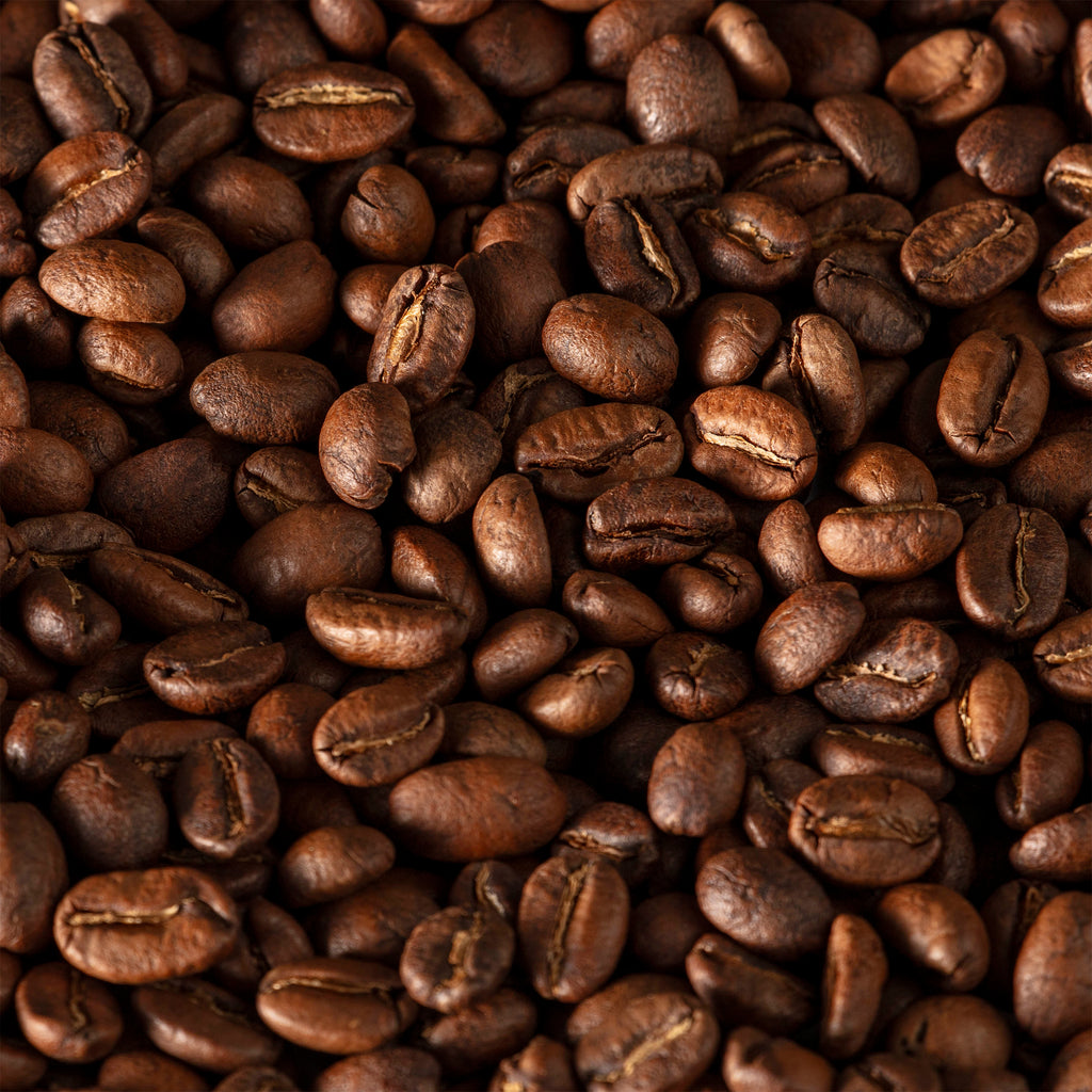 Roasted coffee beans, close up